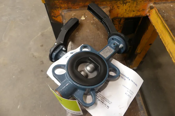 2x EBRO Absperrklappe mit Handhebel DN50 / Z011-A, PN 6/10/16, EPDM